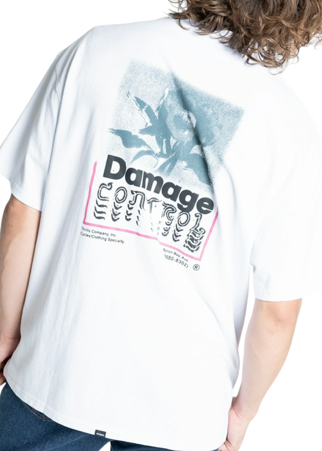 THRILLS - Controlled Damage Box Fit Oversize Tee - White - Hardpressed Print Studio Inc.