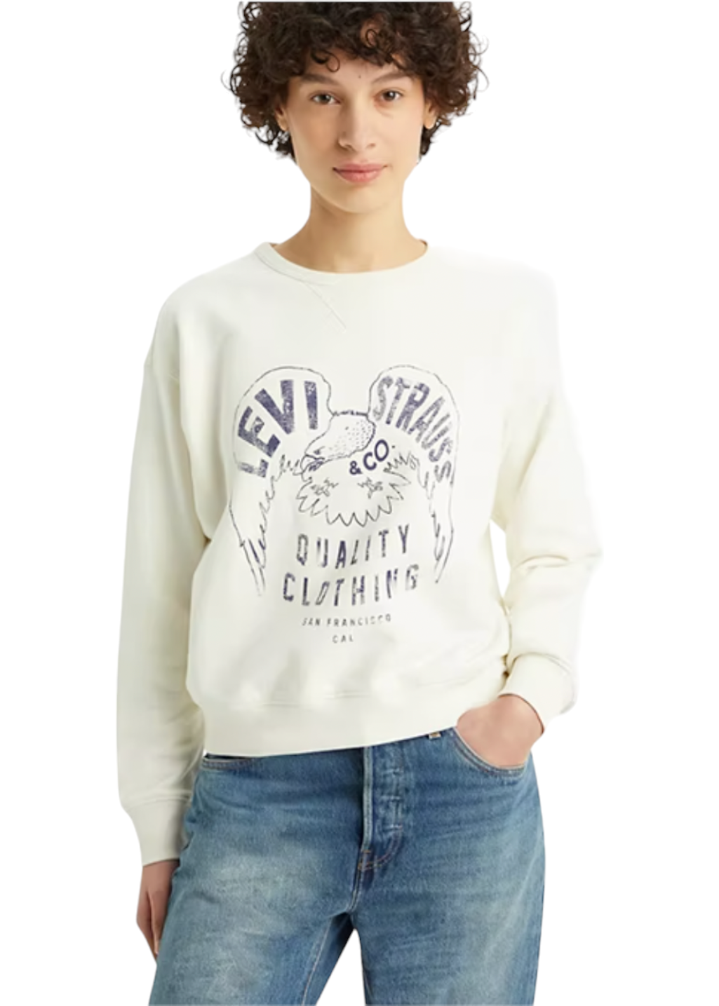 Levi's - Graphic Signature Crew - Crew Levi's Eagle Egret - Hardpressed Print Studio Inc.