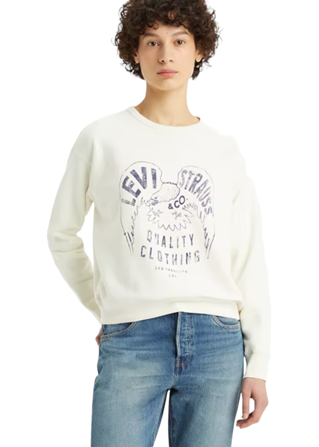Levi's - Graphic Signature Crew - Crew Levi's Eagle Egret - Hardpressed Print Studio Inc.
