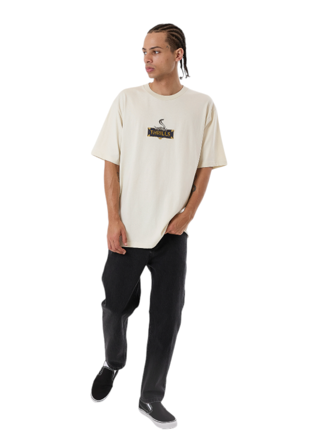 THRILLS - Above It All Oversized Tee - Light Grey - Hardpressed Print Studio Inc.