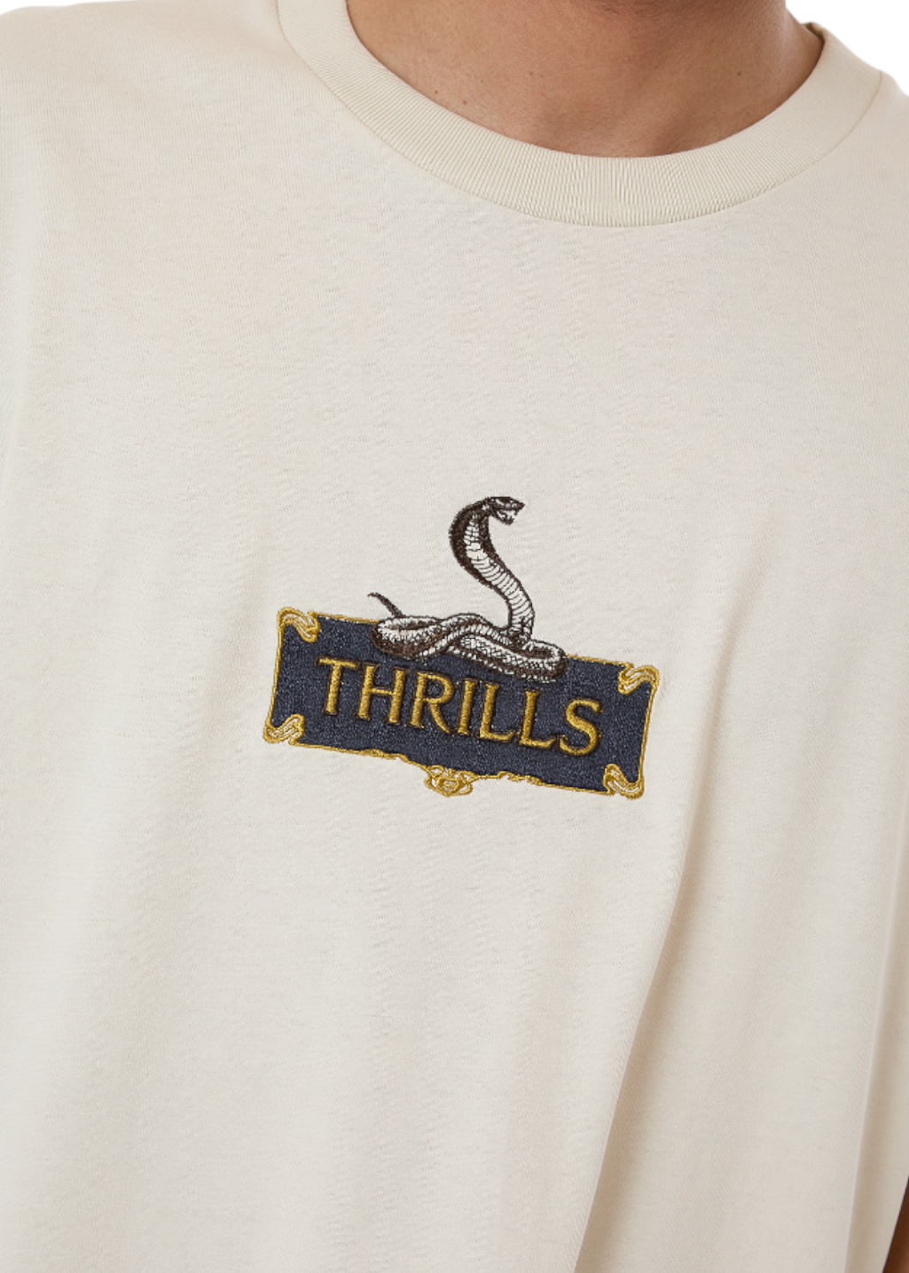 THRILLS - Above It All Oversized Tee - Light Grey - Hardpressed Print Studio Inc.