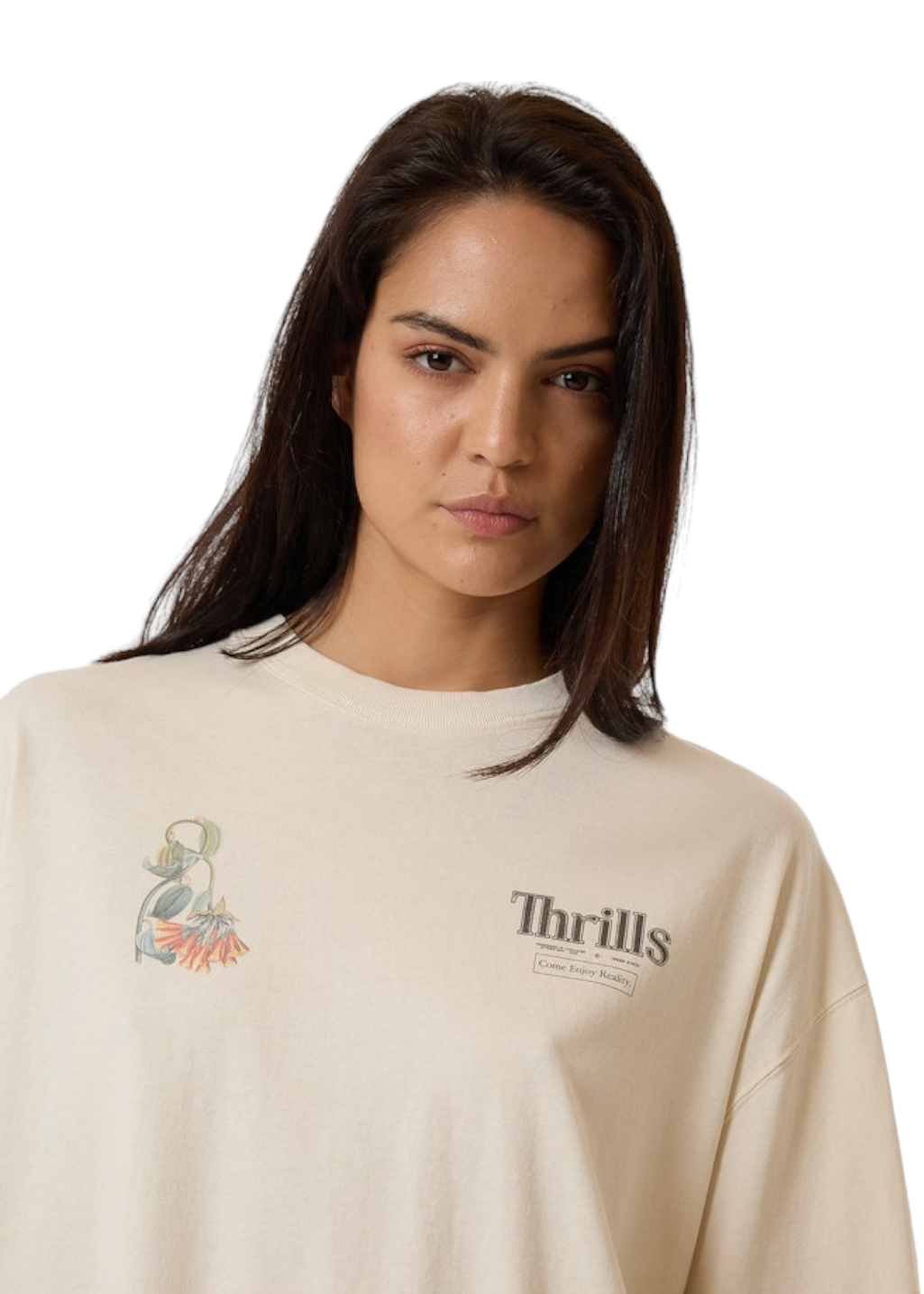THRILLS - Corsage Oversized Tee - Heritage White
