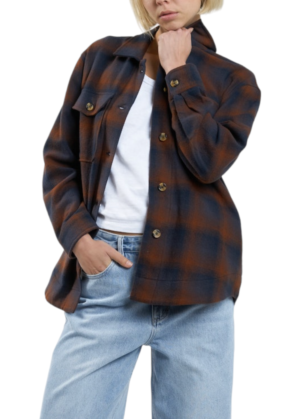 THRILLS - Barrio Overshirt - Midnight Blue - Hardpressed Print Studio Inc.