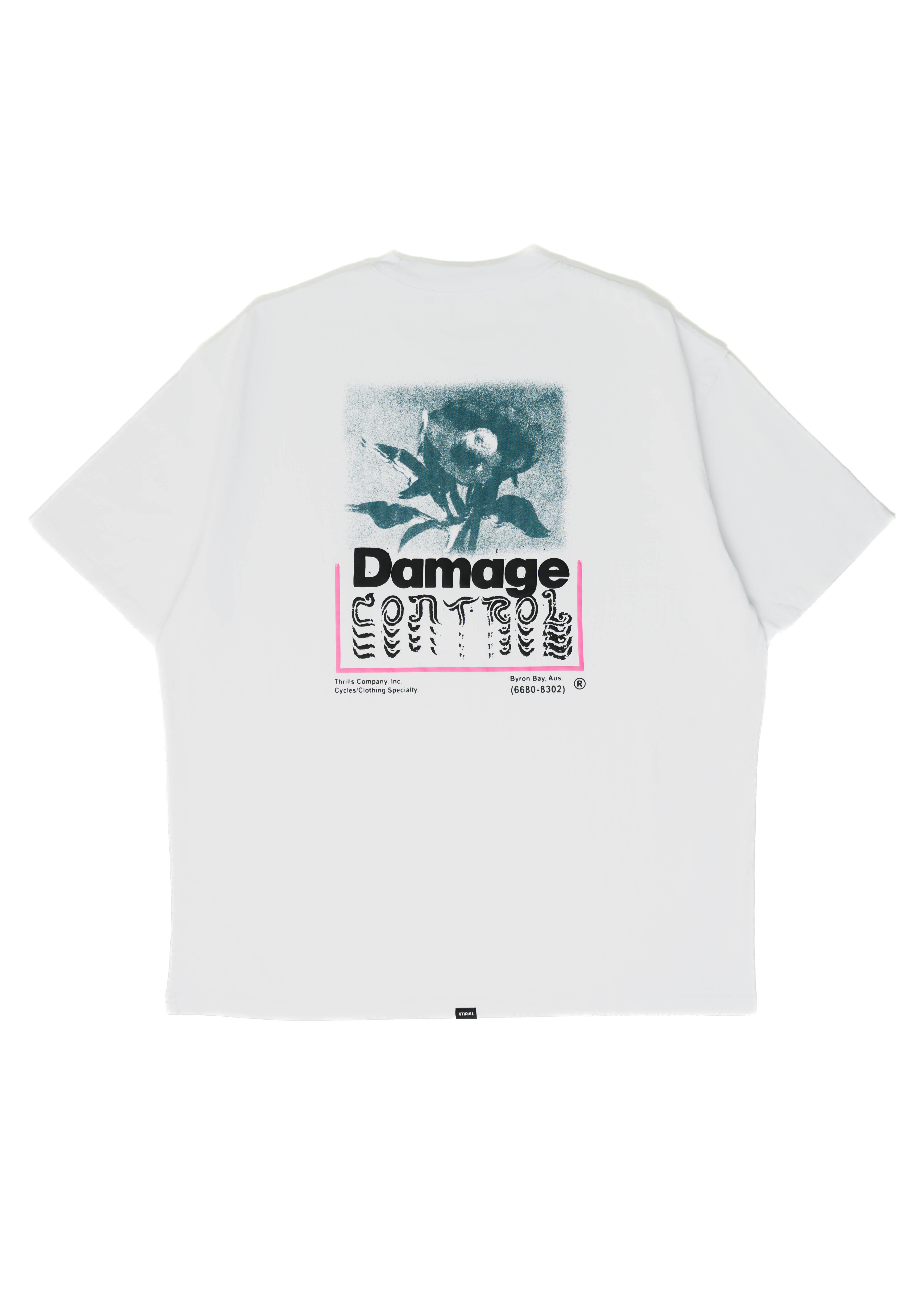 THRILLS - Controlled Damage Box Fit Oversize Tee - White - Hardpressed Print Studio Inc.