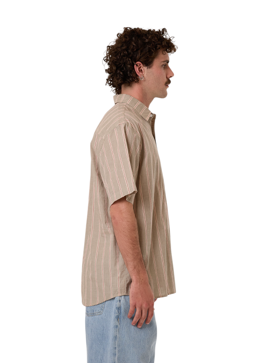 THRILLS - Rooney Stripe Short Sleeve Shirt - String