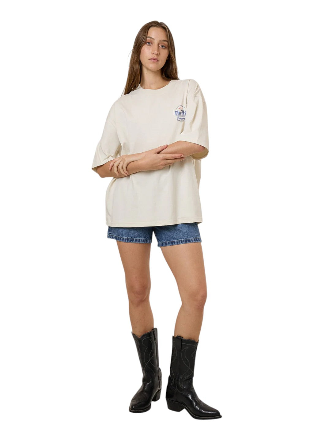 THRILLS - Original Strength Oversized Tee - Heritage White