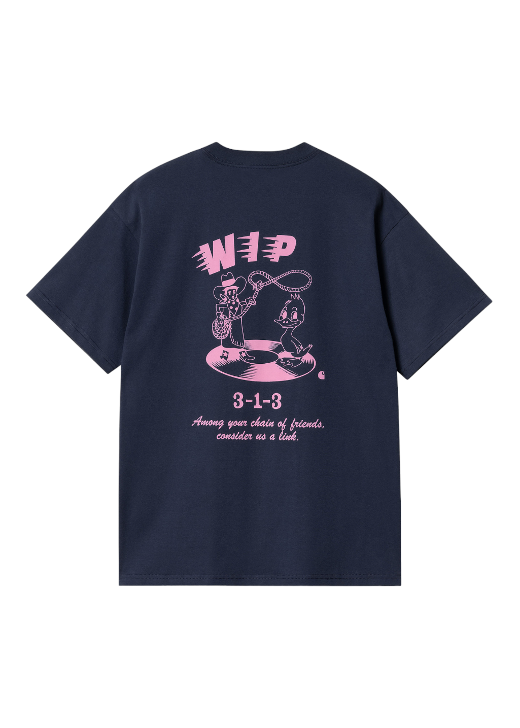 Carhartt WIP - S/S Friendship T-Shirt - Air Force Blue/Light Pink