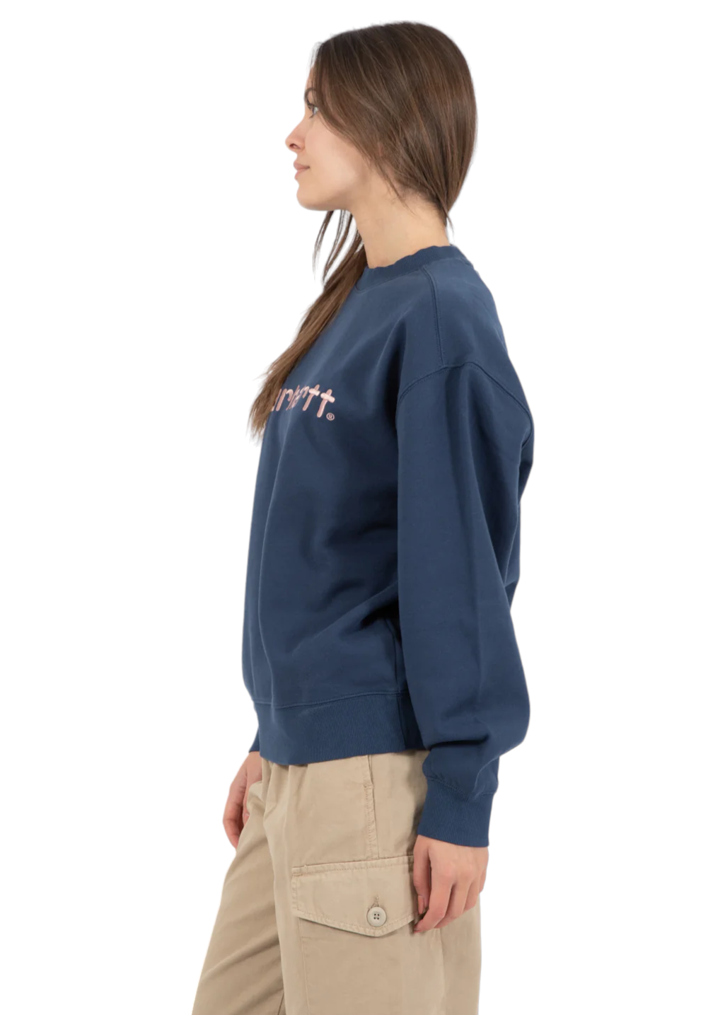 Carhartt WIP - W' Carhartt Sweatshirt - Squid/Glassy Pink - Hardpressed Print Studio Inc.