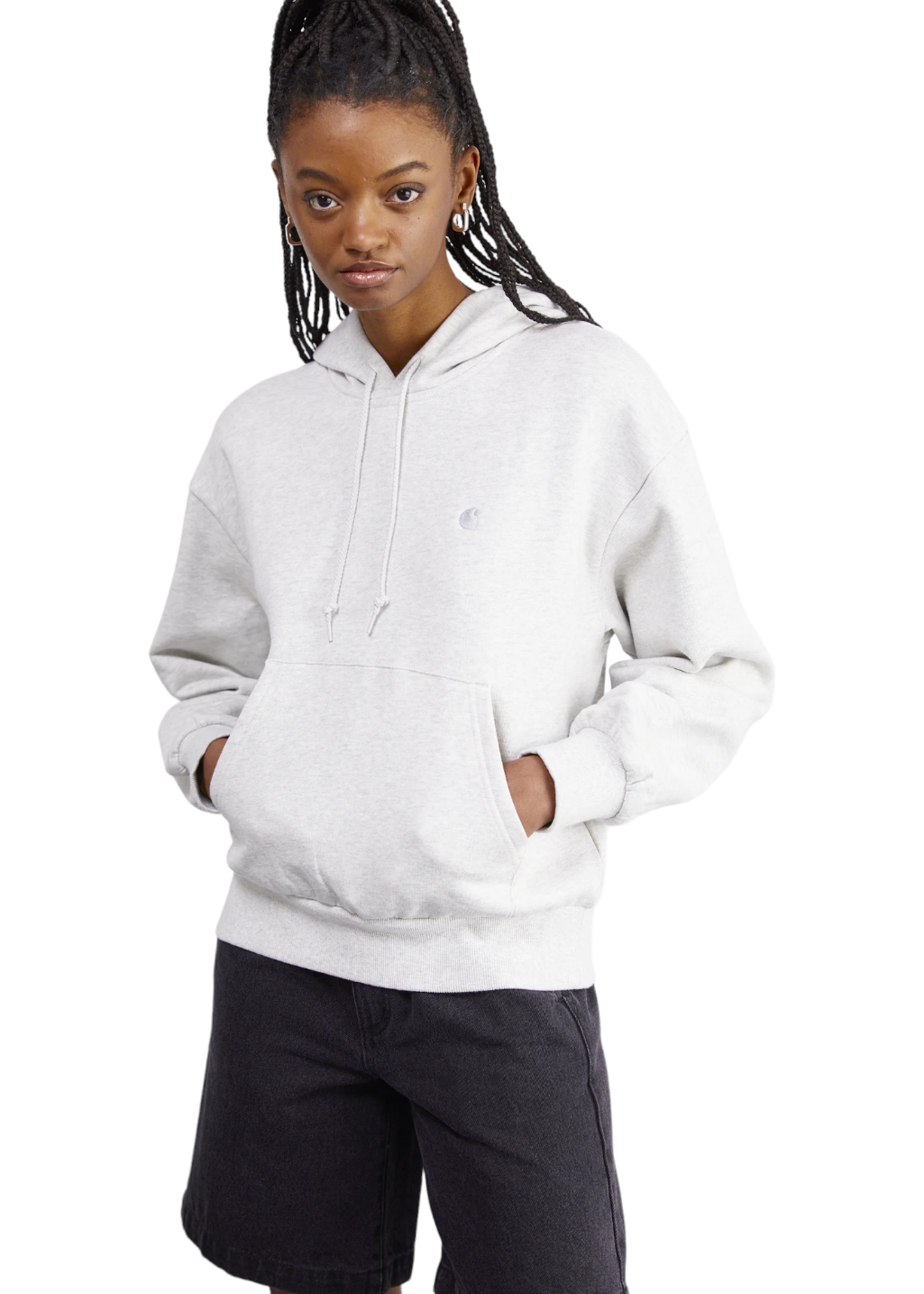 Carhartt WIP - W' Hooded Casey Sweatshirt - Ash Heather/Silver - Hardpressed Print Studio Inc.