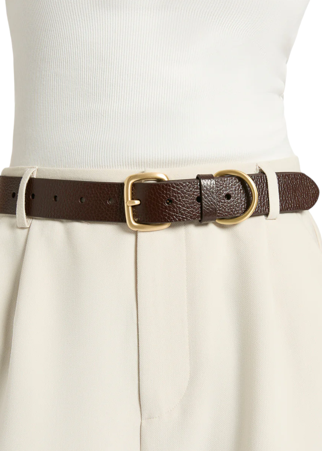 Status Anxiety - Disarm Belt - Chocolate/Gold - Hardpressed Print Studio Inc.