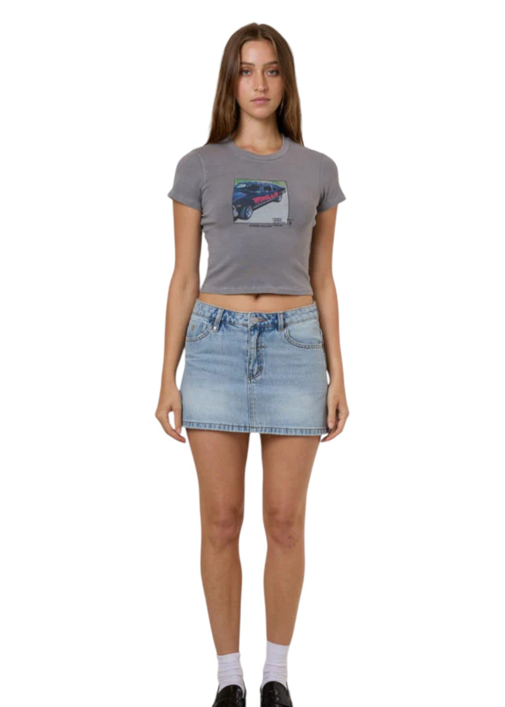 THRILLS - Die Fighting Mini Tee - Washed Grey