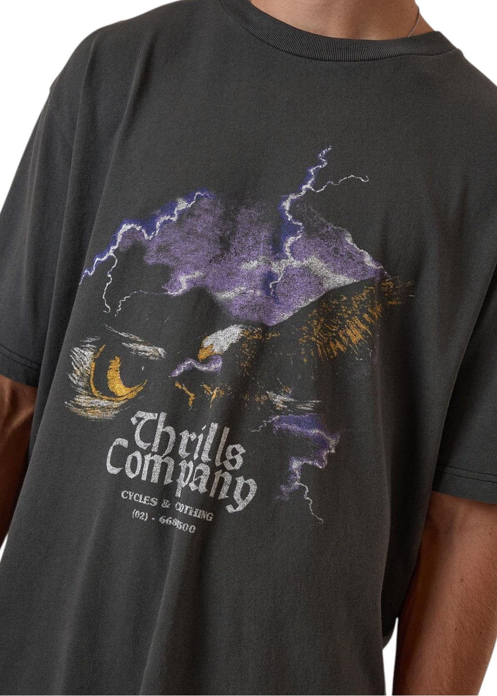 THRILLS - Flight Risk Oversize Fit Tee - Merch Black