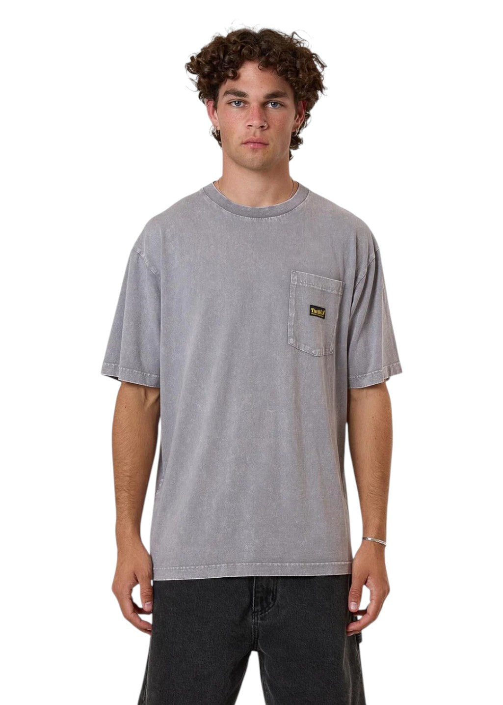 THRILLS - Thrills Union Oversize Pocket Tee - Marble Grey