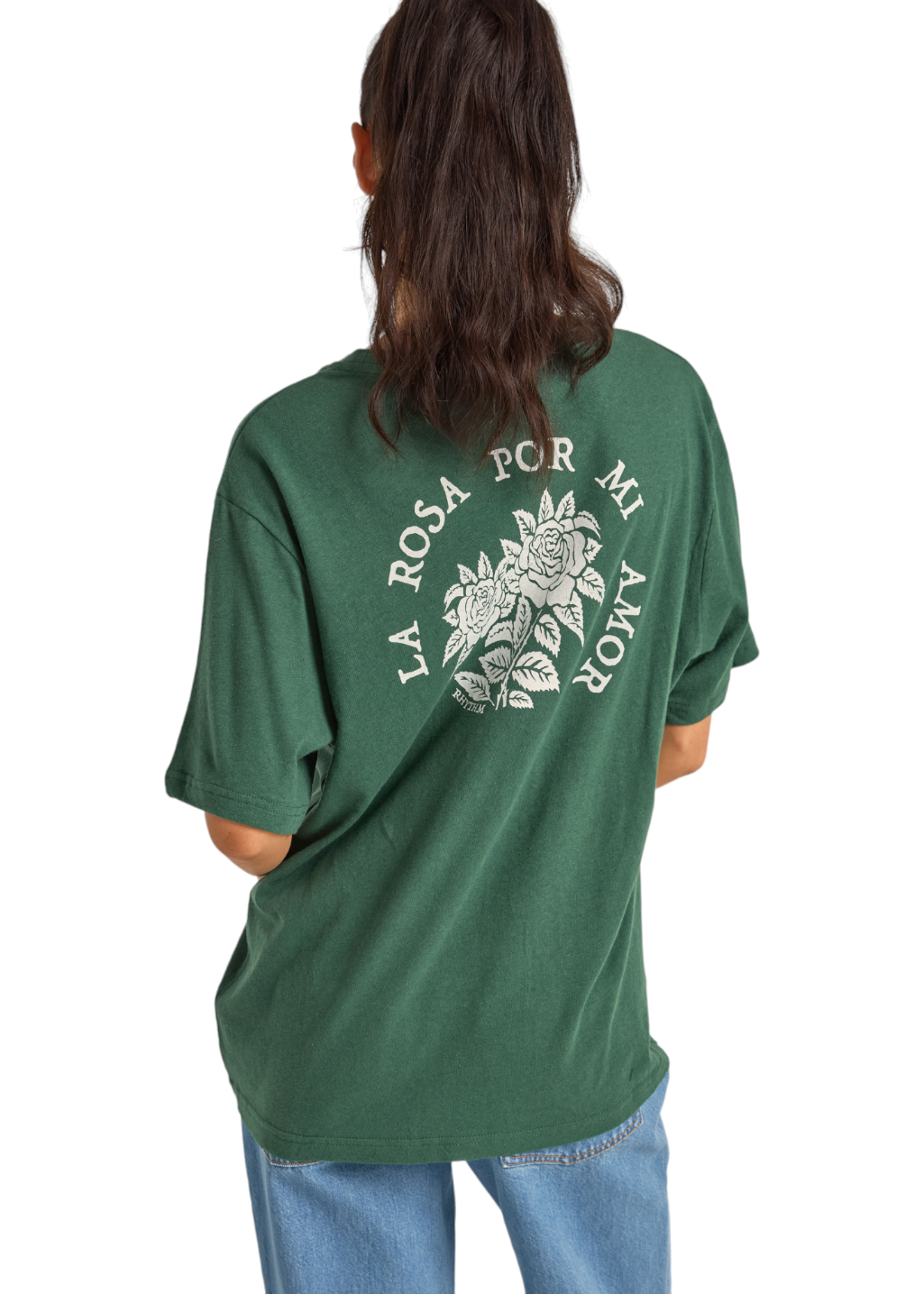 Rhythm - La Rosa Oversized T-Shirt - Green - Hardpressed Print Studio Inc.