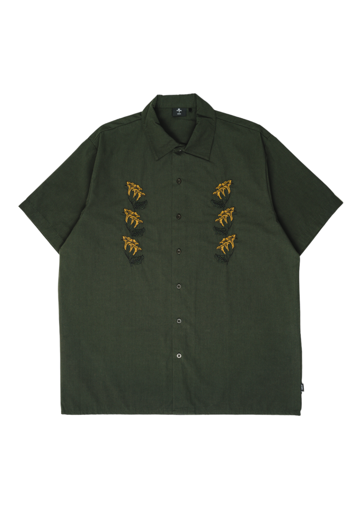 THRILLS - Secret Garden S/S Work Shirt - Oil Green