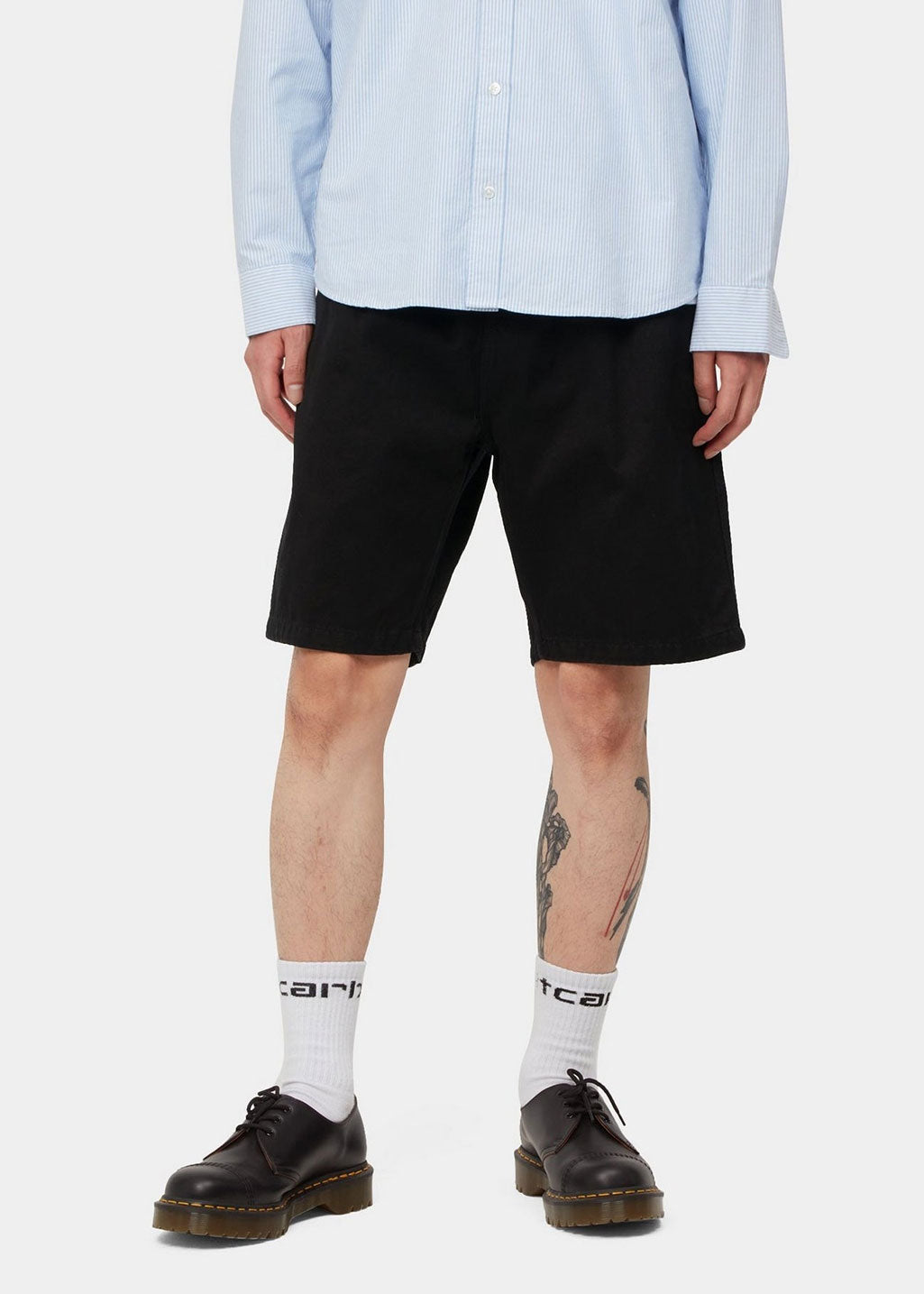 Carhartt WIP - Abbott Short - Black Stone Washed - Hardpressed Print Studio