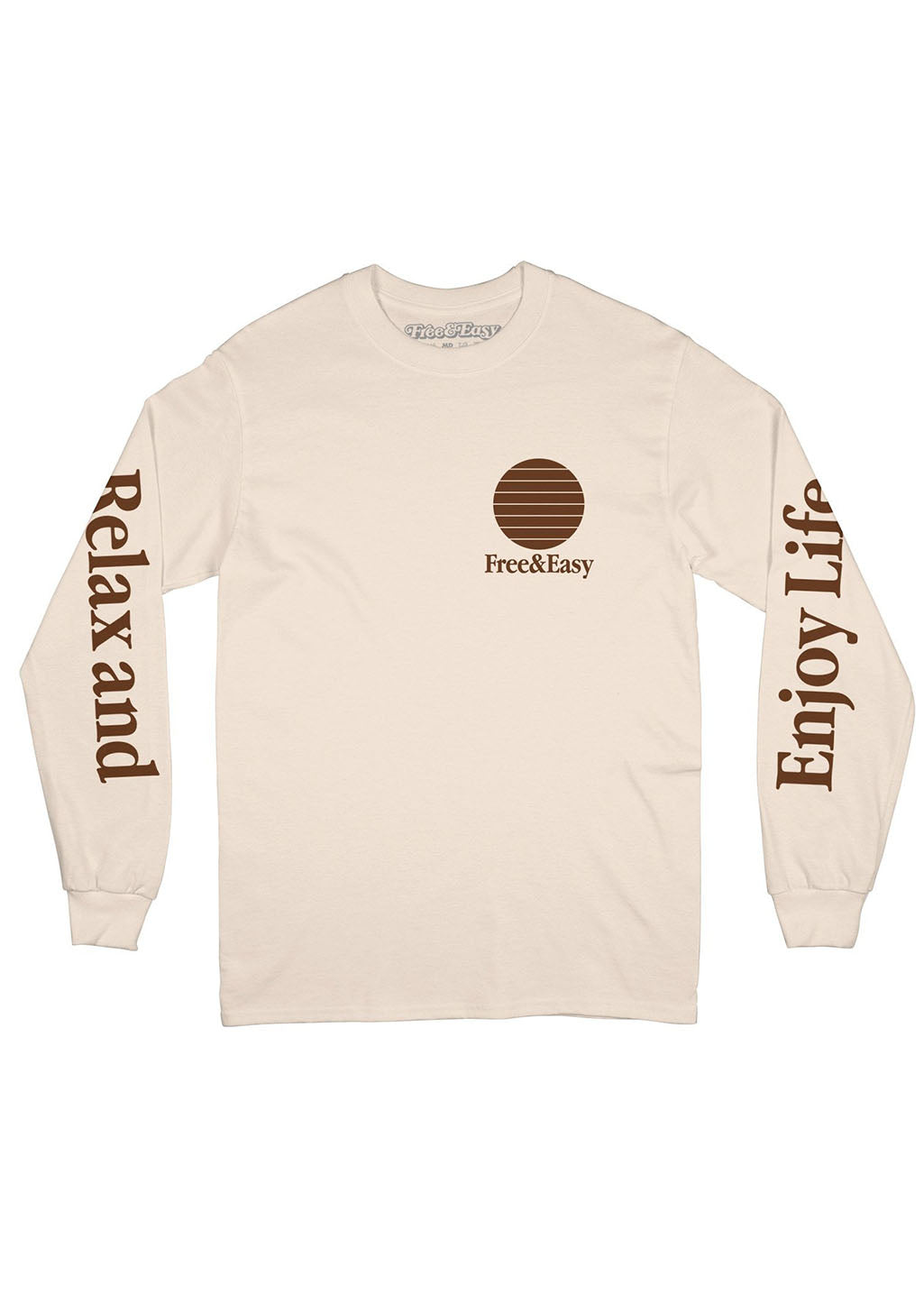Free & Easy - Three Palms L/S Tee - Natural - Hardpressed Print Studio Inc.