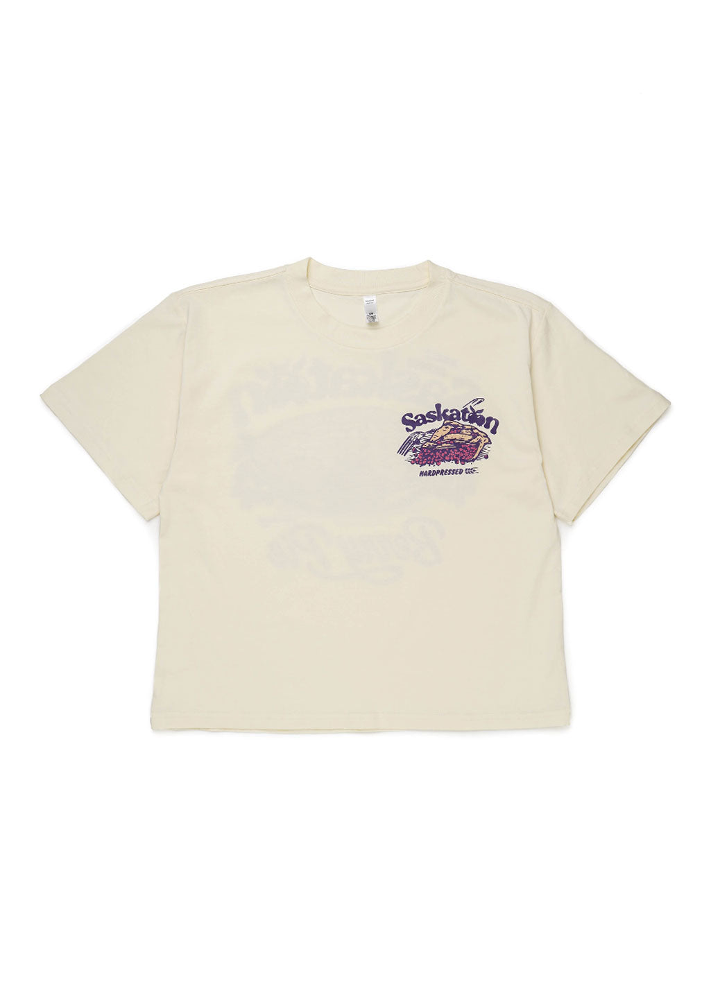 Saskatoon Berry Pie Boxy Tee | Butter | Ladies - Hardpressed Print Studio
