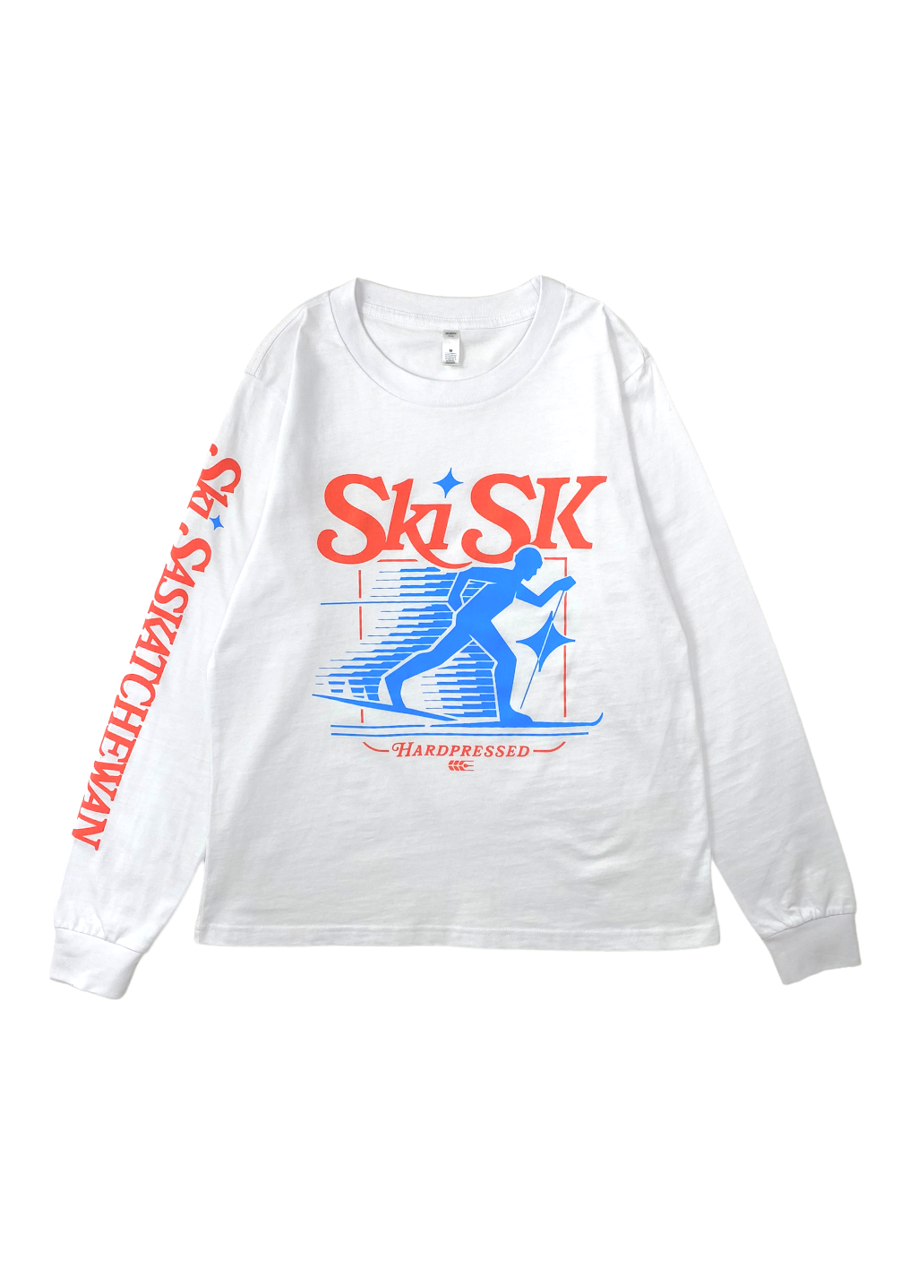 Ski SK Long Sleeve | White | Unisex and Ladies - Hardpressed Print Studio Inc.