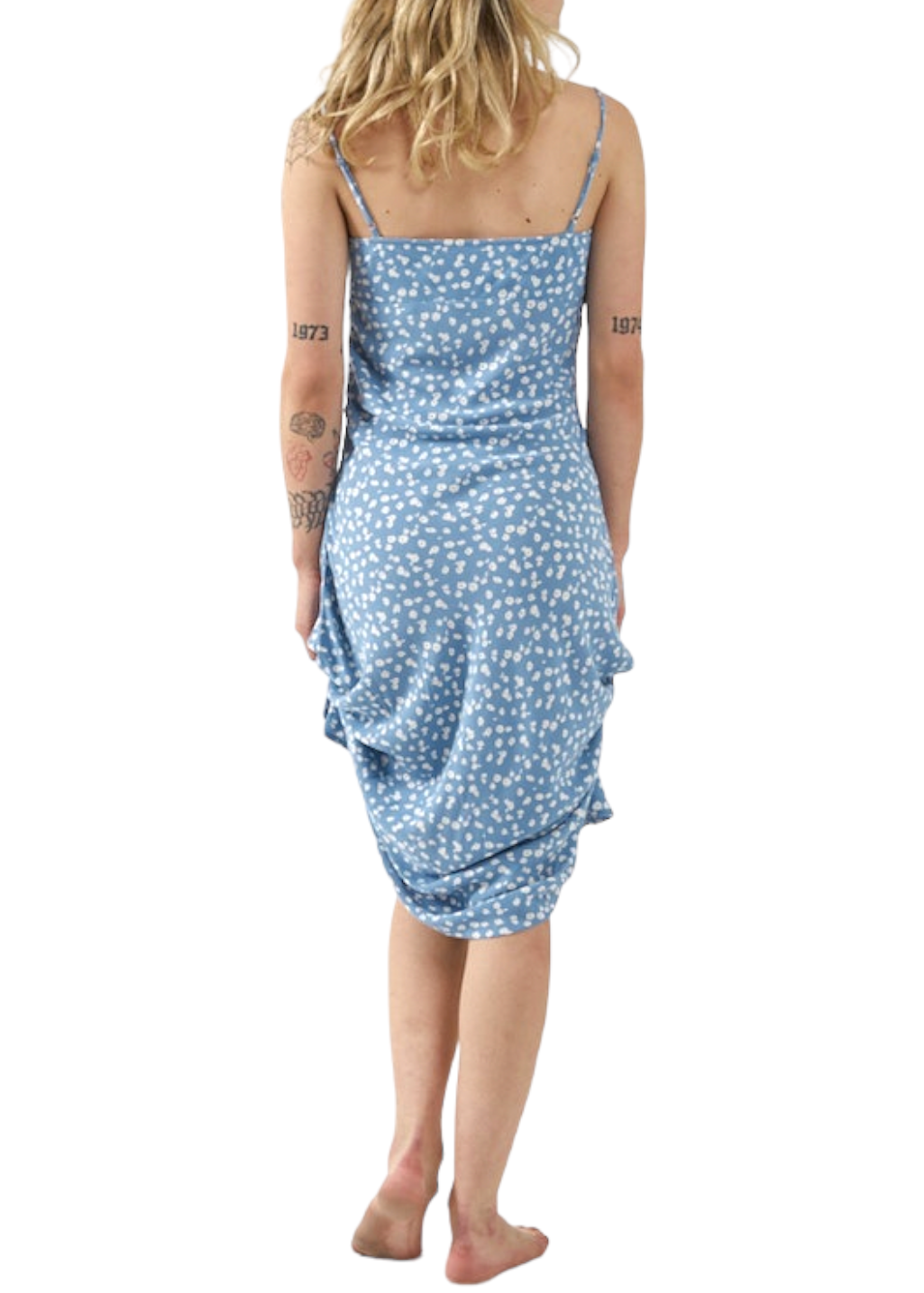 THRILLS - Aster Mid Length Dress - Powder Blue - Hardpressed Print Studio Inc.