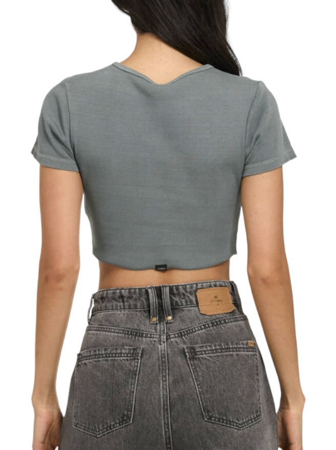 THRILLS - Ewing Crop Baby Tee - Scrubs Green - Hardpressed Print Studio Inc.