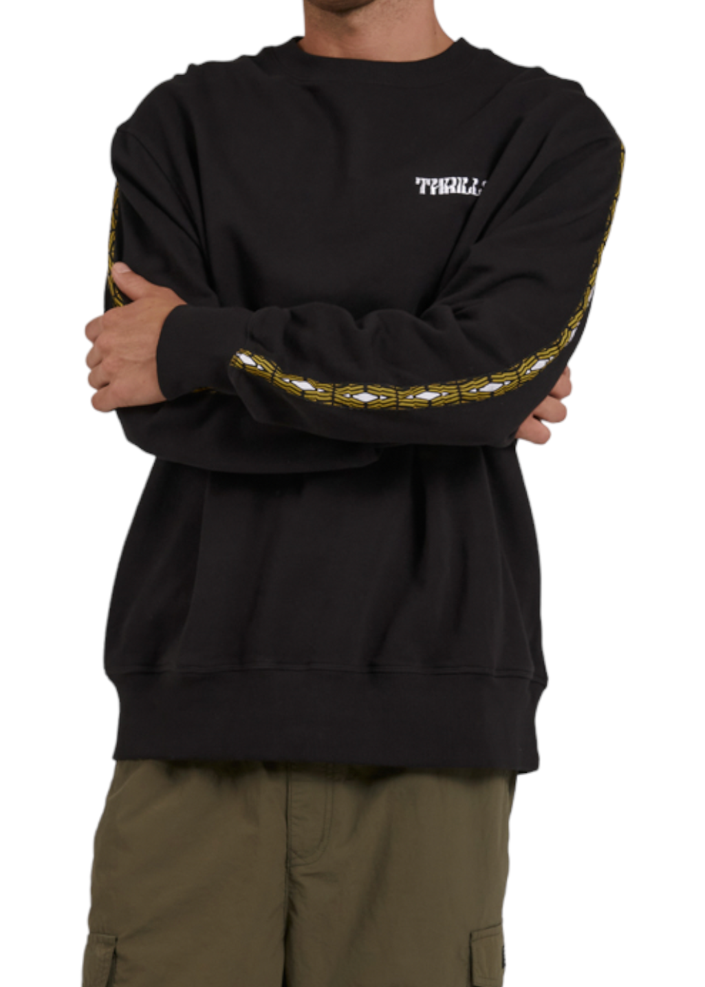 THRILLS - Guardian Oversize Crew - Black - Hardpressed Print Studio Inc.