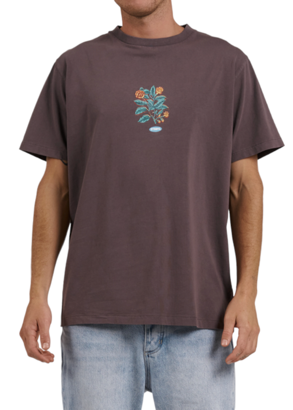 Thrills - Healing Properties Merch Fit Tee - Plum - Hardpressed Print Studio Inc.