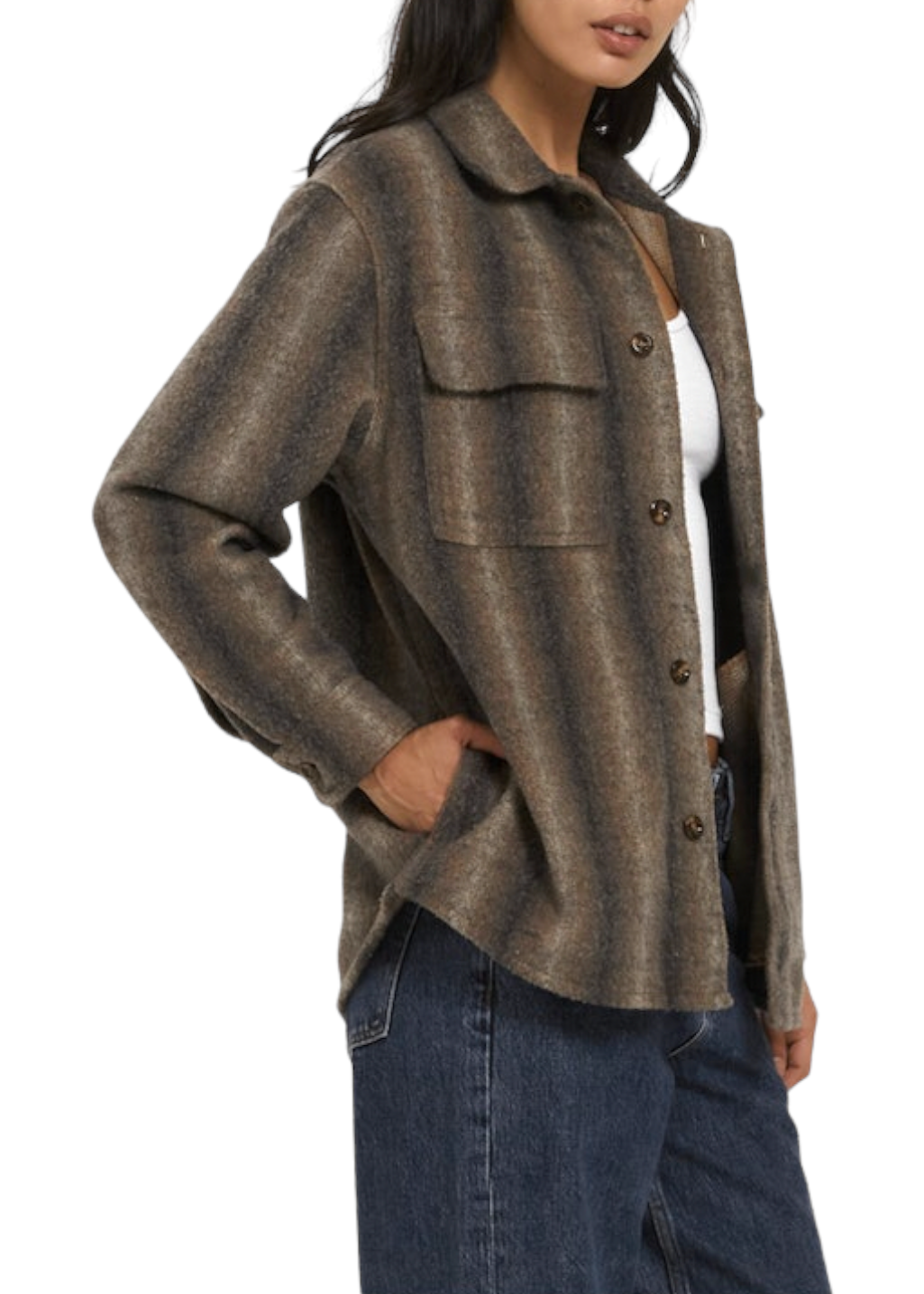 THRILLS - Prairie Overshirt - Brown - Hardpressed Print Studio Inc.