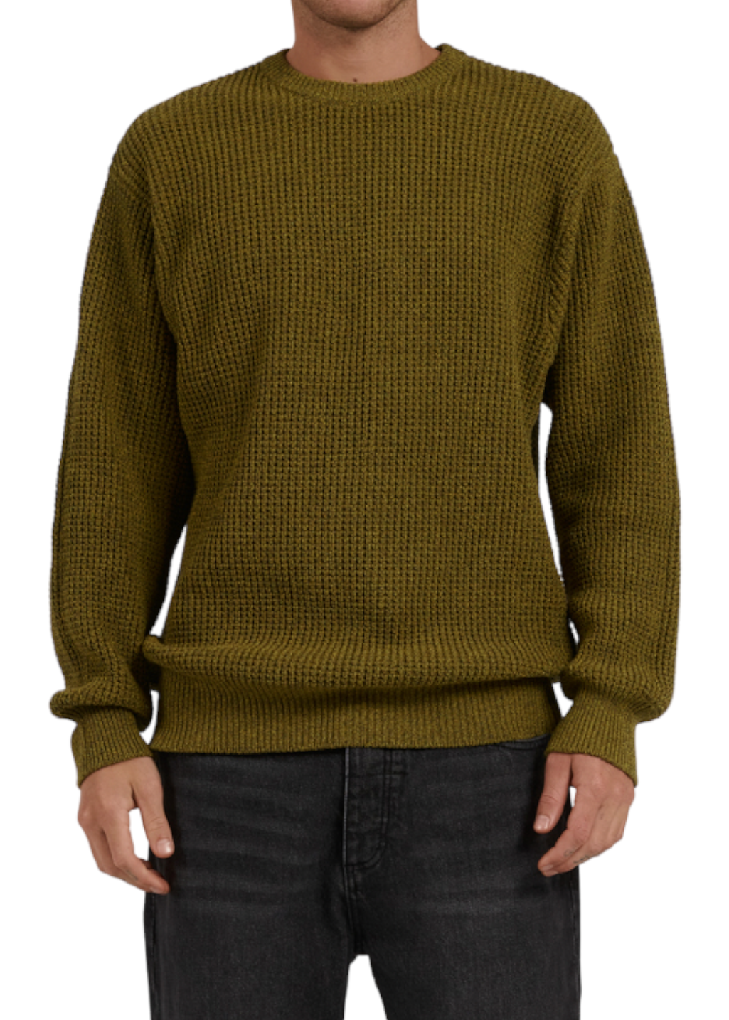 THRILLS - Reaction Crew Knit - Antique Moss - Hardpressed Print Studio Inc.