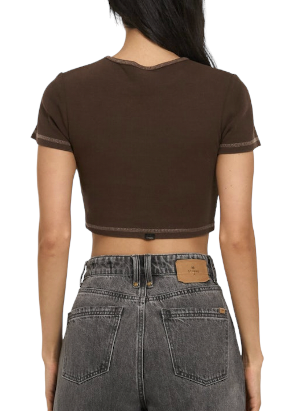 THRILLS - Workwear Embro Crop Baby Tee - Umber - Hardpressed Print Studio Inc.