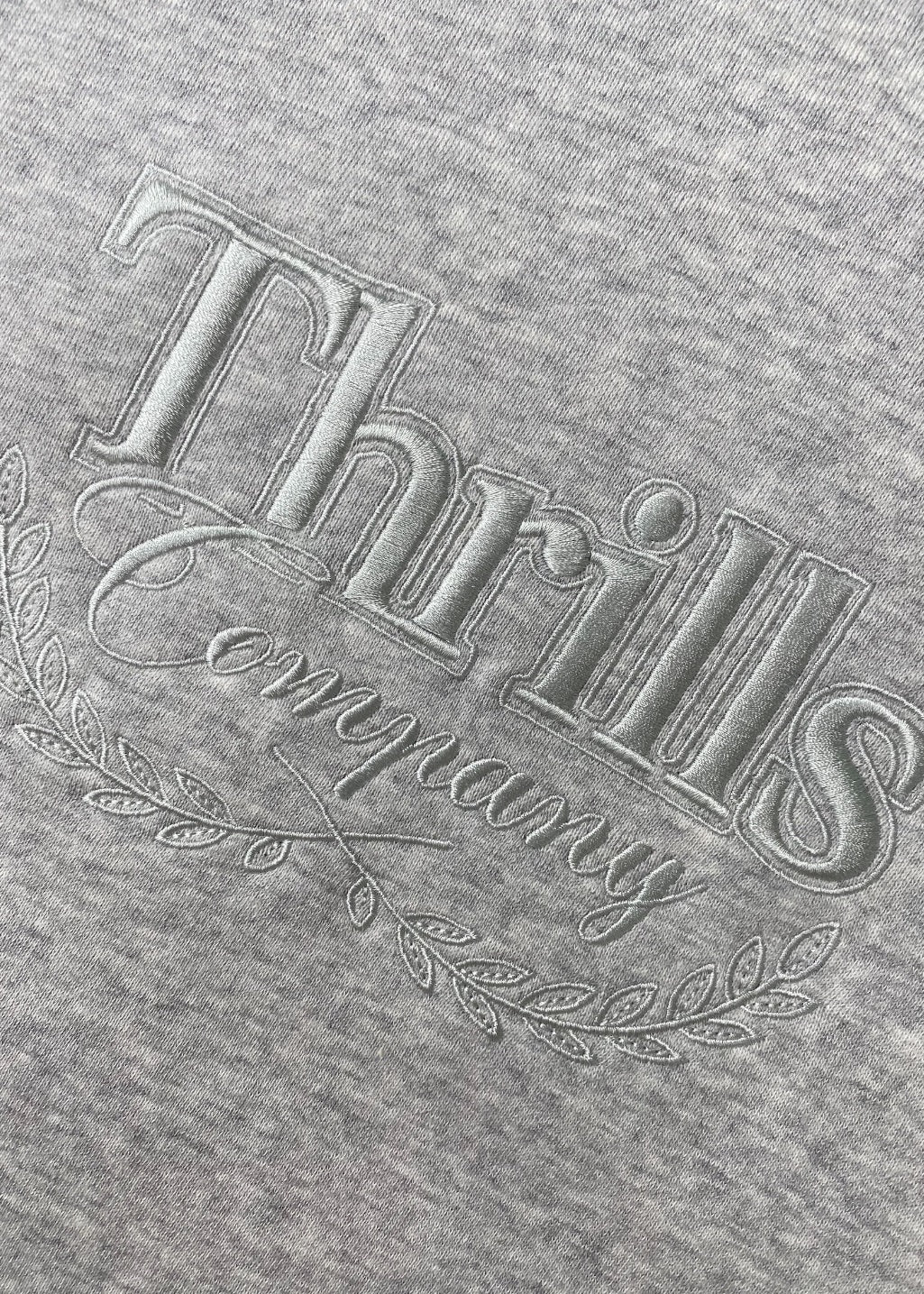 THRILLS - Bad Members Embro Slouch Crew Neck Fleece - Snow Marle - Hardpressed Print Studio Inc.