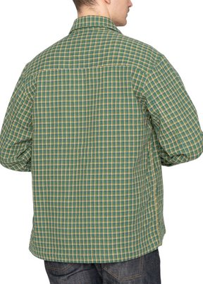 Naked & Famous Denim - Over Shirt - Yarn Dyed Double Cloth - Green - Hardpressed Print Studio Inc.