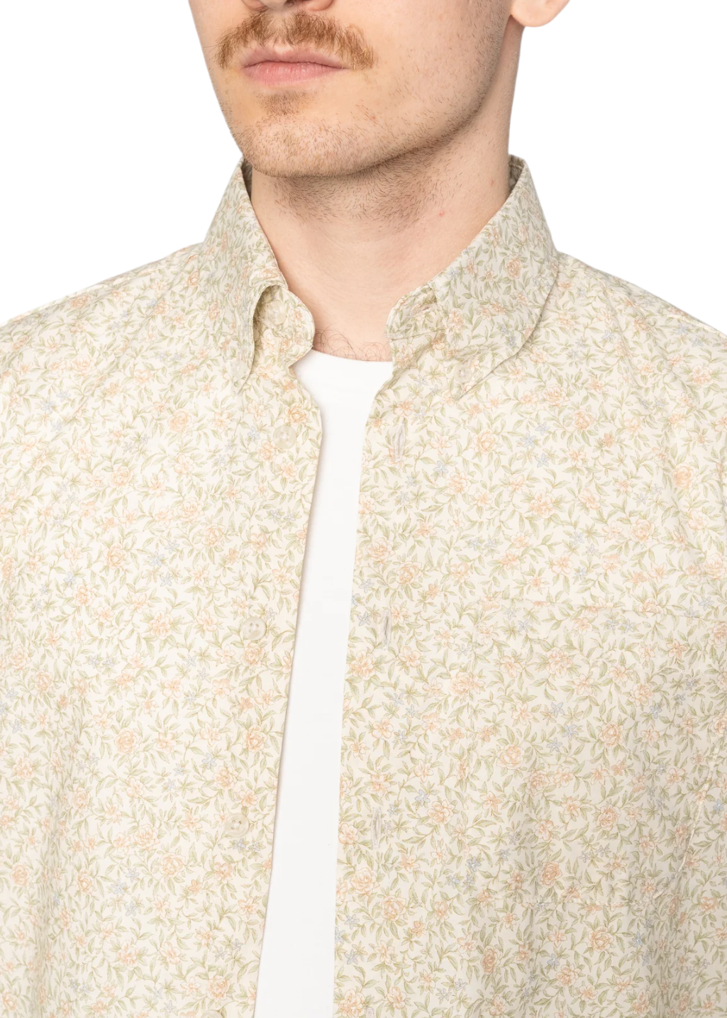 Naked & Famous Denim - Easy Shirt - Bell Flowers - Cream - Hardpressed Print Studio Inc.