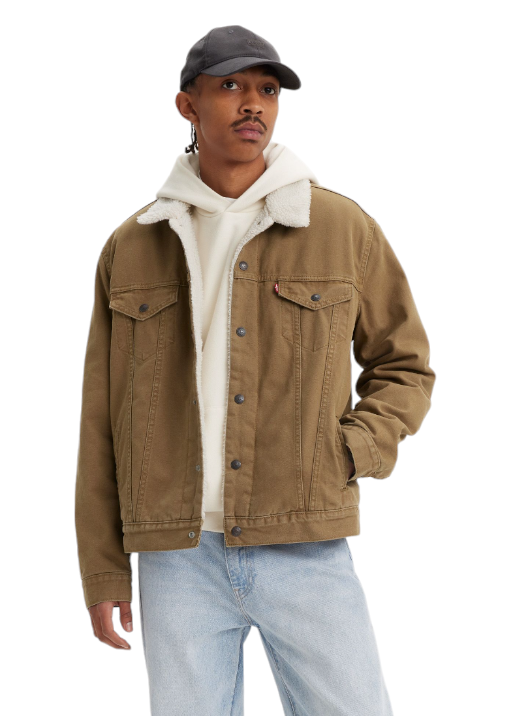 Levi's brown sherpa trucker jacket on sale