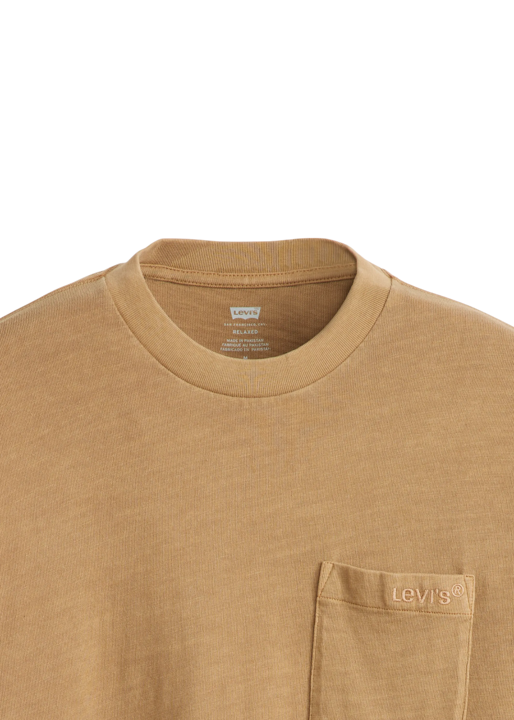 Levi's - LS Authentic Pocket Tee - Garment Dye Ermine - Hardpressed Print Studio Inc.