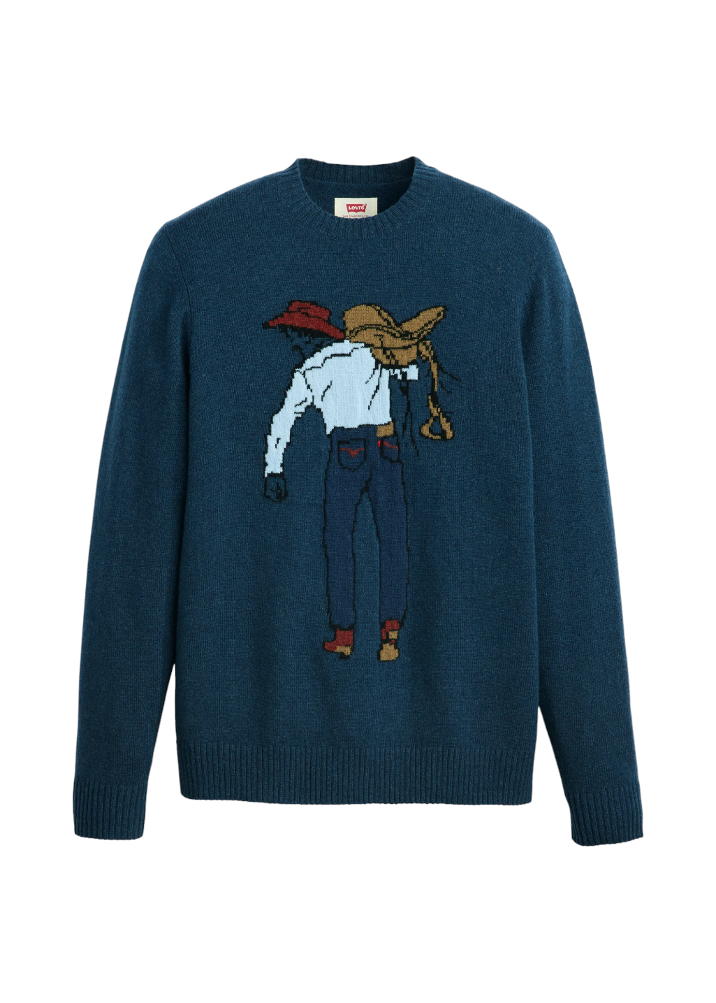 Levi's - Original HM Sweater - Saddleman Intarsia Sargasso Sea - Hardpressed Print Studio Inc.