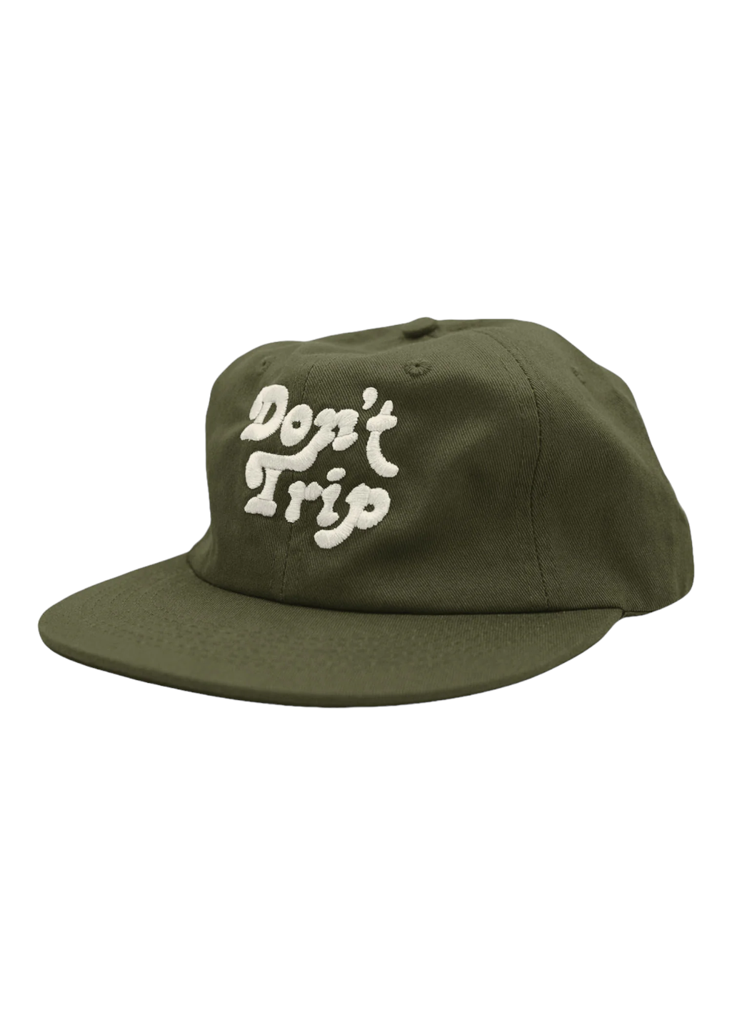 Free & Easy - Don't Trip Unstructured Hat - Olive - Hardpressed Print Studio Inc.