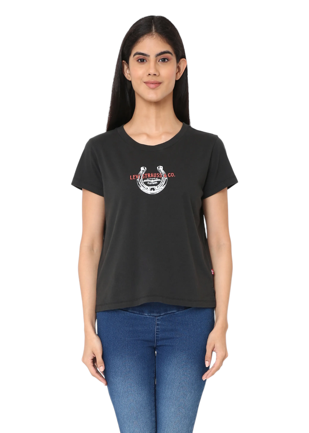 Levi s Graphic Boxy T shirt Horseshoe Pirate Black Hardpressed Print Studio Inc