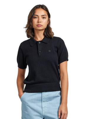 Carhartt WIP - W' S/S Norlina Polo Knit - Black