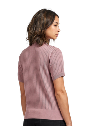 Carhartt WIP - W' S/S Norlina Polo Knit - Dusty Fuchsia