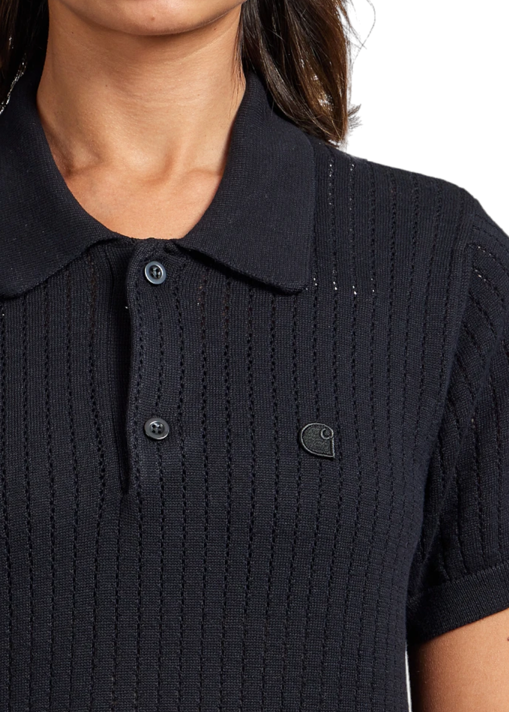 Carhartt WIP - W' S/S Norlina Polo Knit - Black