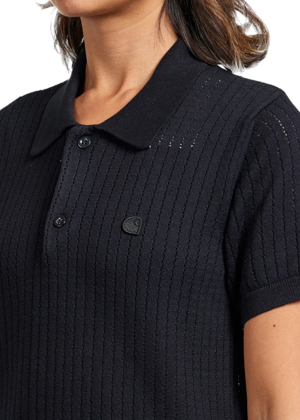 Carhartt WIP - W' S/S Norlina Polo Knit - Black