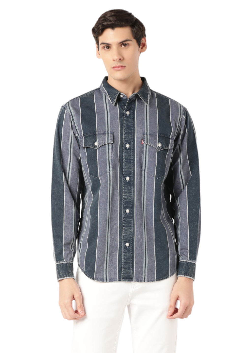 Levi s Relaxed Fit Western Carson Stripe Hardpressed Print Studio Inc
