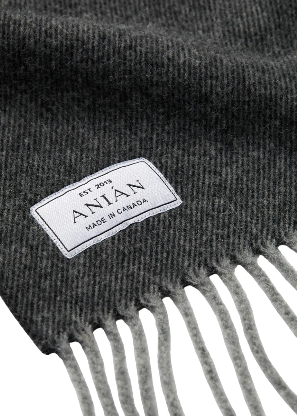 ANIÁN - Brushed Wool Scarf - Ash