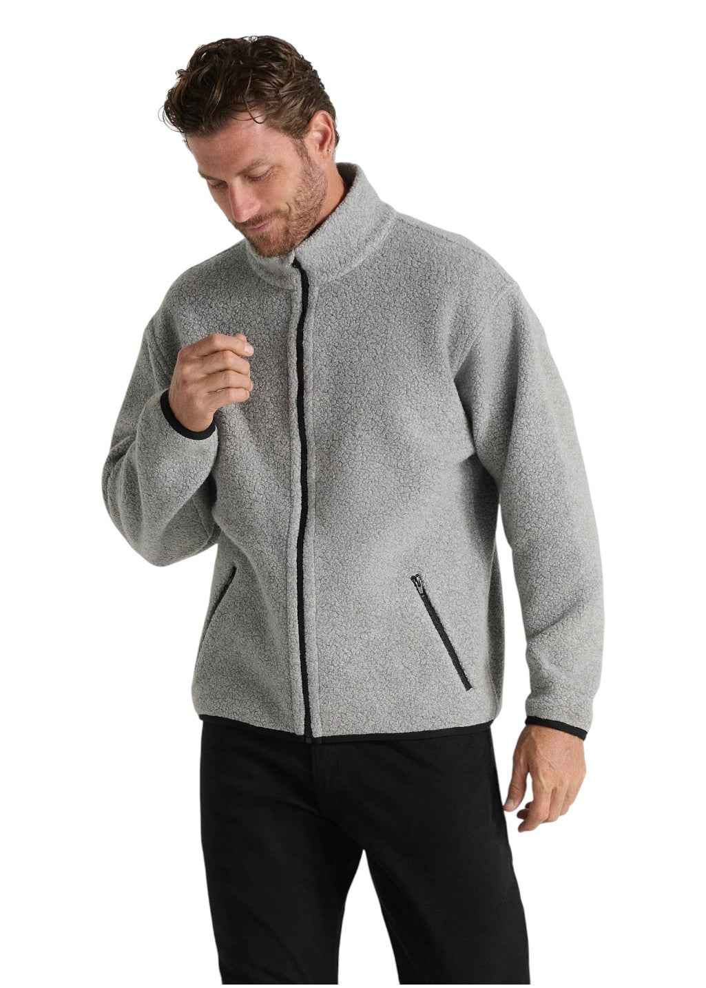 ANIÁN - The Pecora Wool Zip (M) - Heather