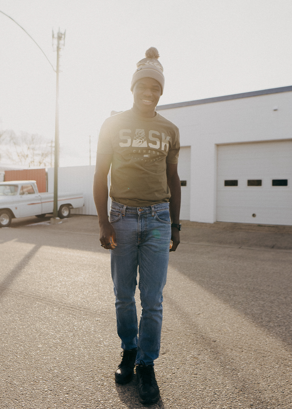 SASK Icon Two Tone Tee | Foliage | Unisex - Hardpressed Print Studio Inc.