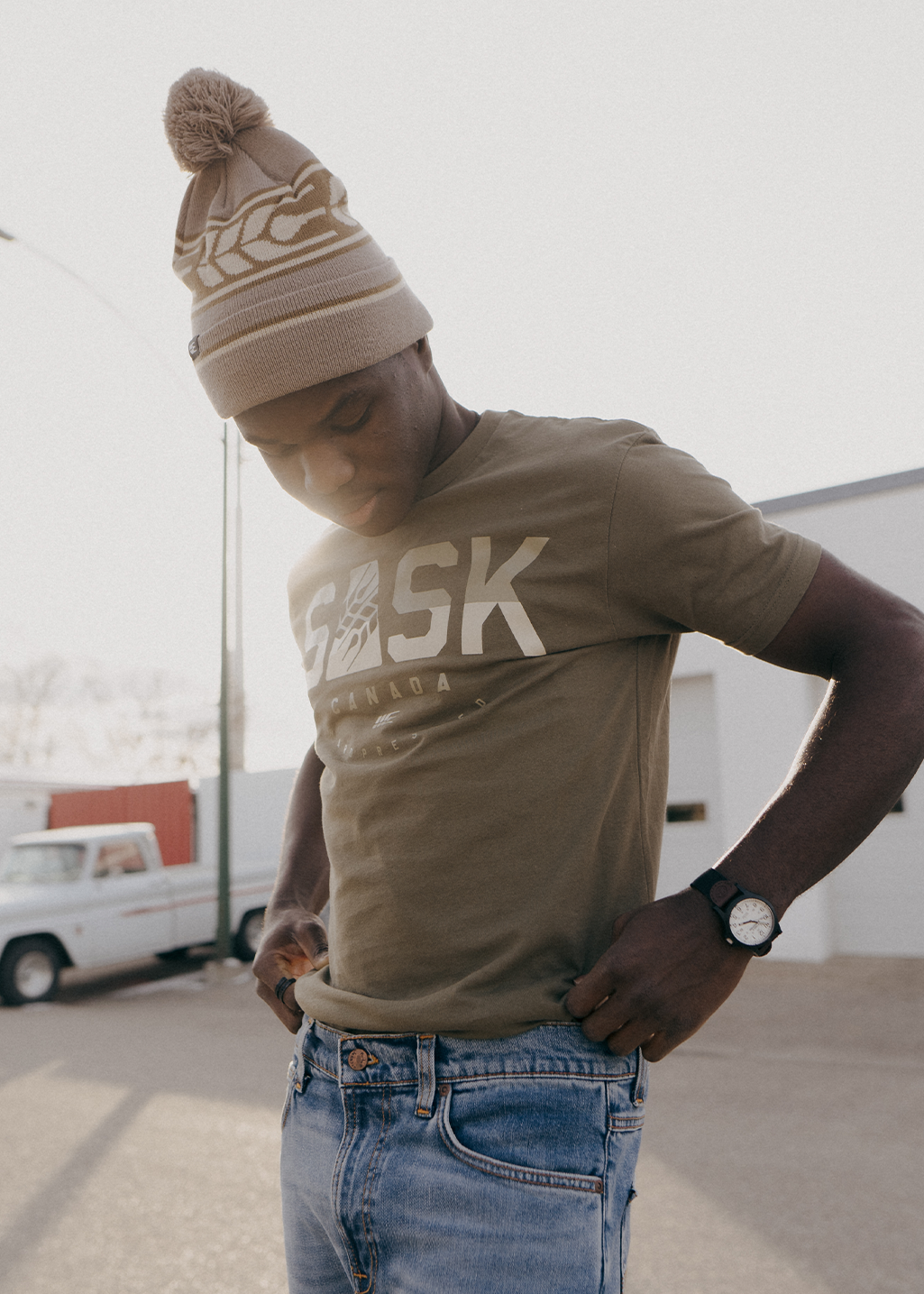 SASK Icon Two Tone Tee | Foliage | Unisex - Hardpressed Print Studio Inc.