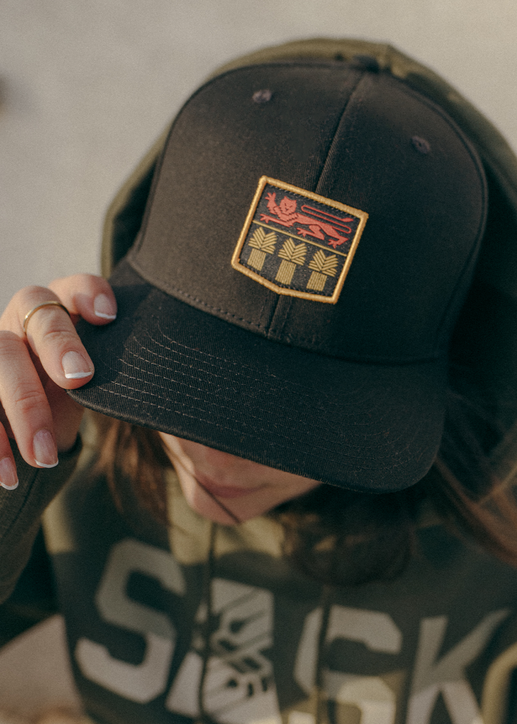 New Wave Crest Snapback | Black - Hardpressed Print Studio Inc.