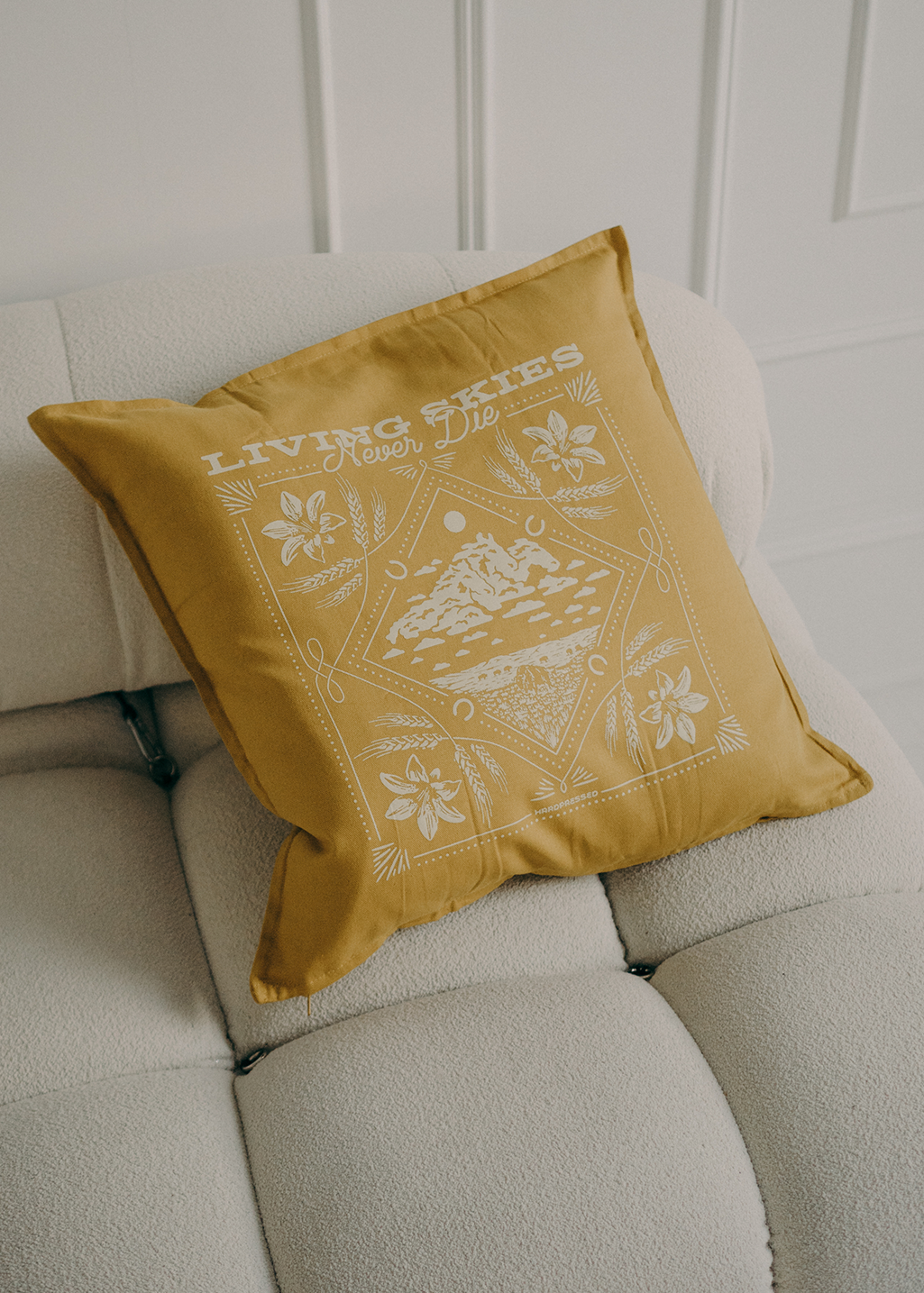 Prairie Dreamscape Pillow | Gold - Hardpressed Print Studio Inc.