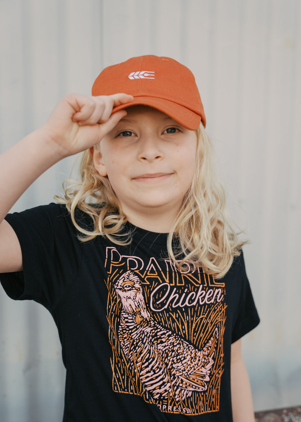 Minimal Grain Kids Hat | Rust